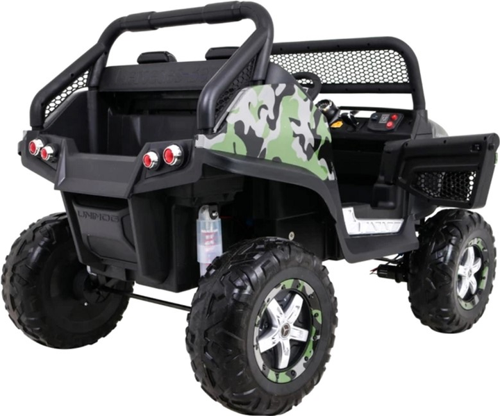 Електромобіль для дітей Ramiz Jeep Mercedes Benz Unimog Камуфляжний лакований Зелений (5903864907698) - зображення 9