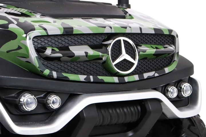 Електромобіль для дітей Ramiz Jeep Mercedes Benz Unimog Камуфляжний лакований Зелений (5903864907698) - зображення 13