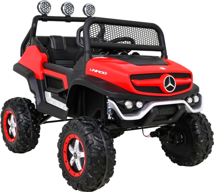 Samochód elektryczny dla dzieci Ramiz Jeep Mercedes Benz Unimog Terenowy Czerwony (5903864914832) - obraz 10