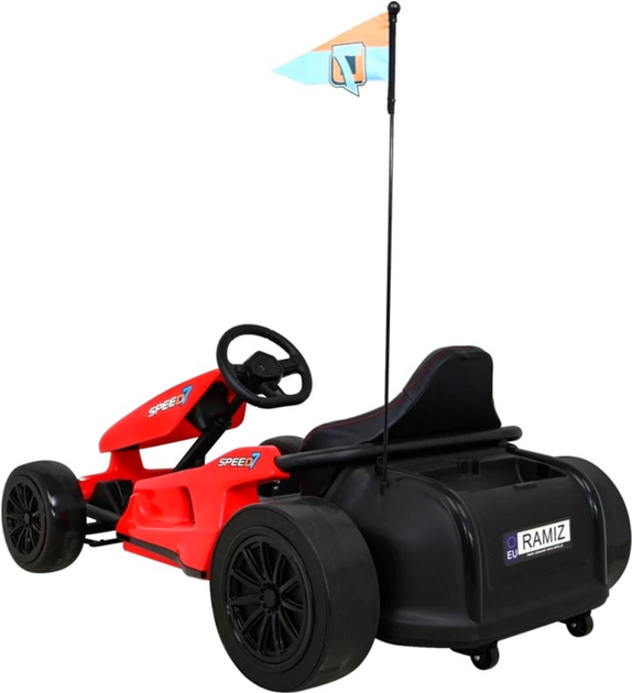 Gokart elektryczny dla dzieci Ramiz Speed 7 Drift King Czerwony (5903864952063) - obraz 5