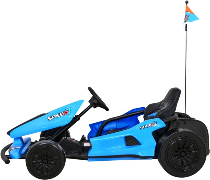 Gokart elektryczny dla dzieci Ramiz Speed 7 Drift King Niebieski (5903864952032) - obraz 4
