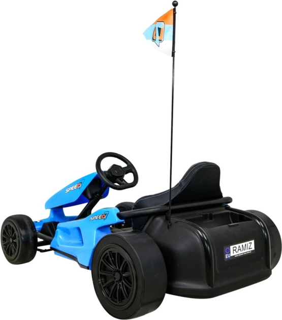 Gokart elektryczny dla dzieci Ramiz Speed 7 Drift King Niebieski (5903864952032) - obraz 5