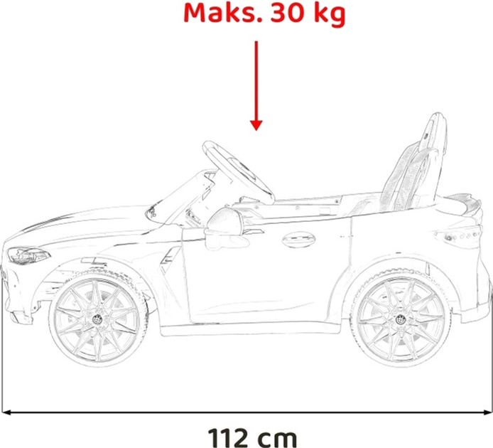 Samochód elektryczny dla dzieci Ramiz BMW M4 Czarny (5903864940657) - obraz 3