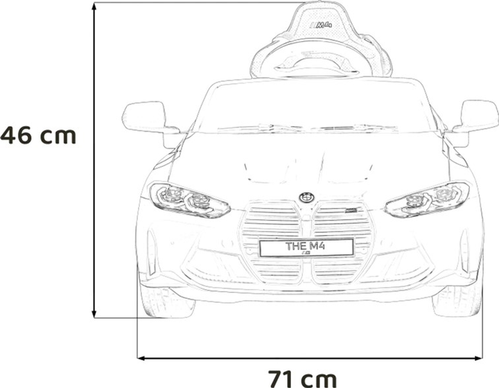 Електромобіль Ramiz BMW M4 Жовтий (5903864940695) - зображення 2