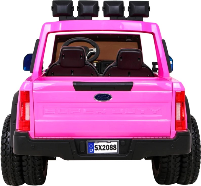 Samochód elektryczny dla dzieci Ramiz Jeep Ford Super Duty Różowy (5903864951264) - obraz 6
