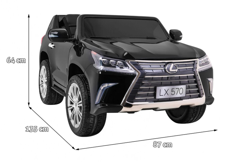 Samochód elektryczny Ramiz Lexus LX570 Czarny (5903864904994) - obraz 2