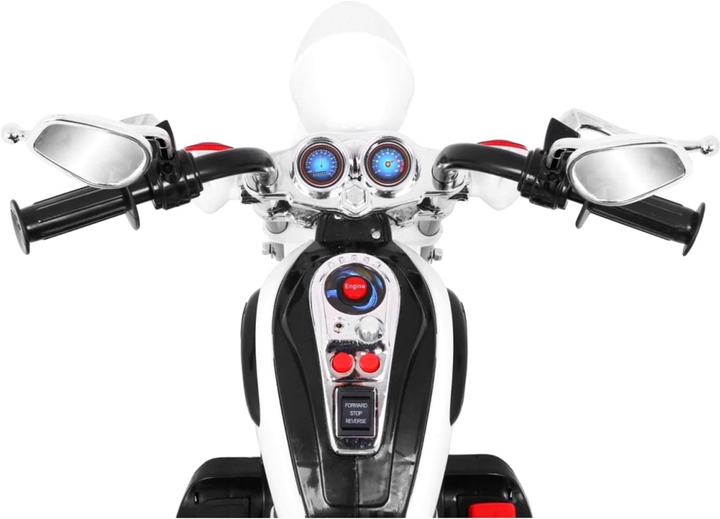 Електромотоцикл для дітей Ramiz Chopper Night Bike Білий (5903864907506) - зображення 8