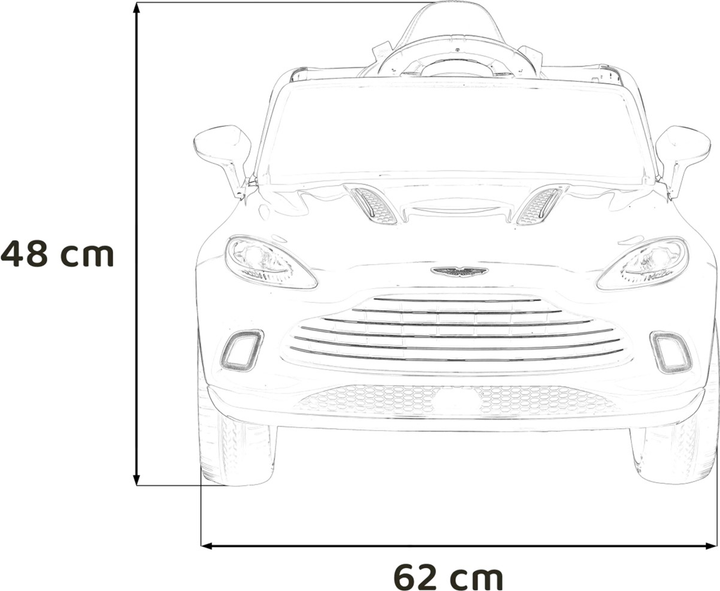 Samochód elektryczny Ramiz Aston Martin DBX Biały (5903864941081) - obraz 2