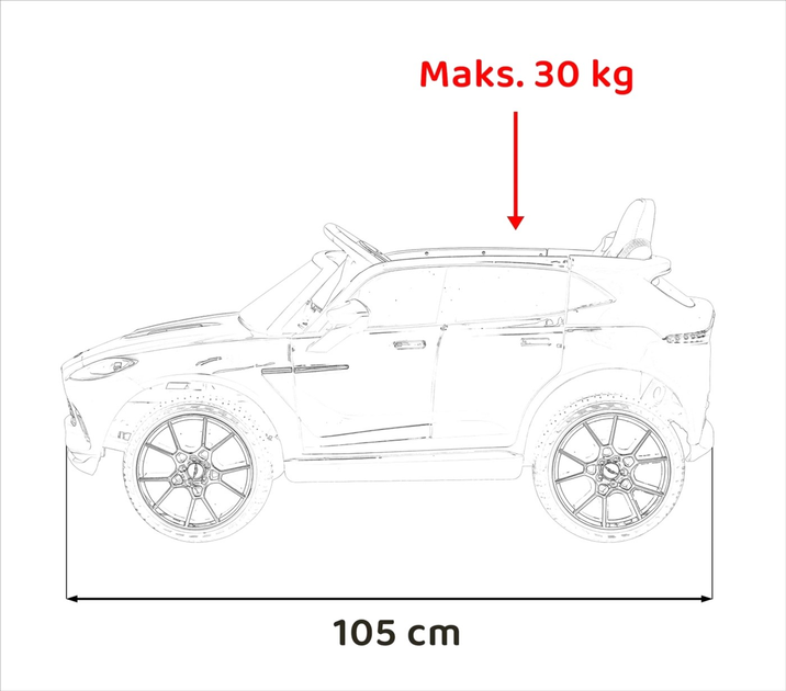 Samochód elektryczny dla dzieci Ramiz Aston Martin DBX Biały (5903864941081) - obraz 3