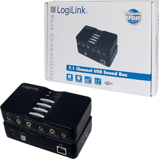 Звукова карта зовнішня LogiLink USB Sound Box 7.1 (UA0099) - изображение 9
