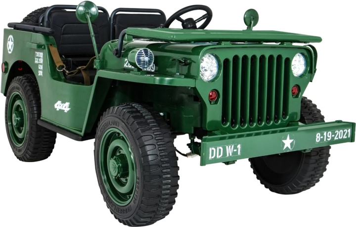 Електромобіль для дітей Ramiz Ramiz Military Retro DDW-1 4 x 4 Зелений (5903864906202) - зображення 11