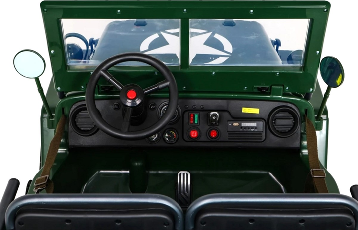 Електромобіль для дітей Ramiz Ramiz Military Retro DDW-1 4 x 4 Зелений (5903864906202) - зображення 14