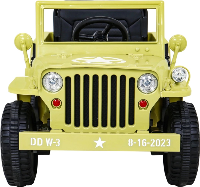 Електромобіль для дітей Ramiz Ramiz Military Retro DDW-3 4 x 4 Бежевий (5903864951523) - зображення 3