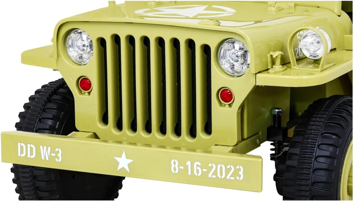 Електромобіль для дітей Ramiz Ramiz Military Retro DDW-3 4 x 4 Бежевий (5903864951523) - зображення 11