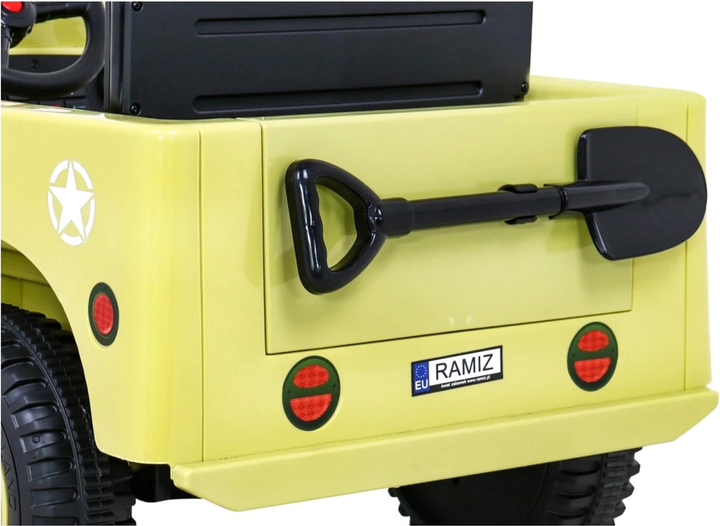 Електромобіль для дітей Ramiz Ramiz Military Retro DDW-3 4 x 4 Бежевий (5903864951523) - зображення 12