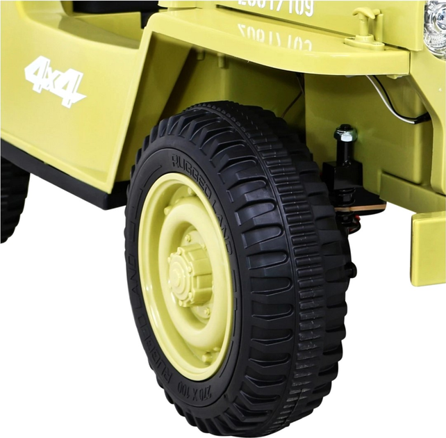 Електромобіль для дітей Ramiz Ramiz Military Retro DDW-3 4 x 4 Бежевий (5903864951523) - зображення 13