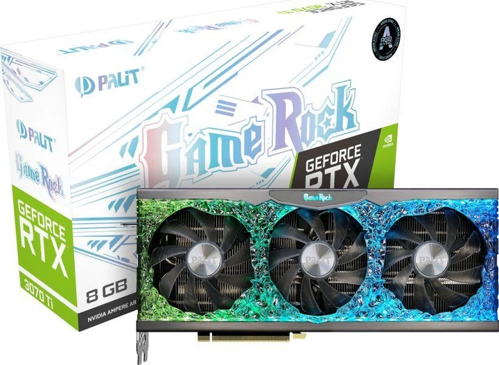 グラフィックボード・グラボ・ビデオカード Palit Game Rock GeForce RTX 3070 Ti Відеокарта Palit GeForce RTX 3070 Ti GameRock (NED307T019P2-1047G