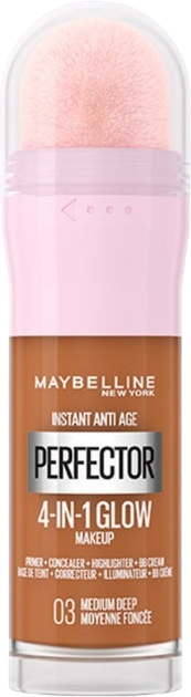 Podkład do twarzy Maybelline New York Instant Perfector Glow Wygładzający 4 w 1 z efektem blasku 03 Medium Deep 20 ml (3600531638887) - obraz 1