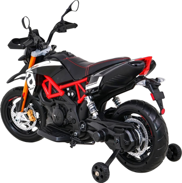 Motocykl elektryczny dla dzieci Ramiz Aprilia Czarny (5903864942873) - obraz 5