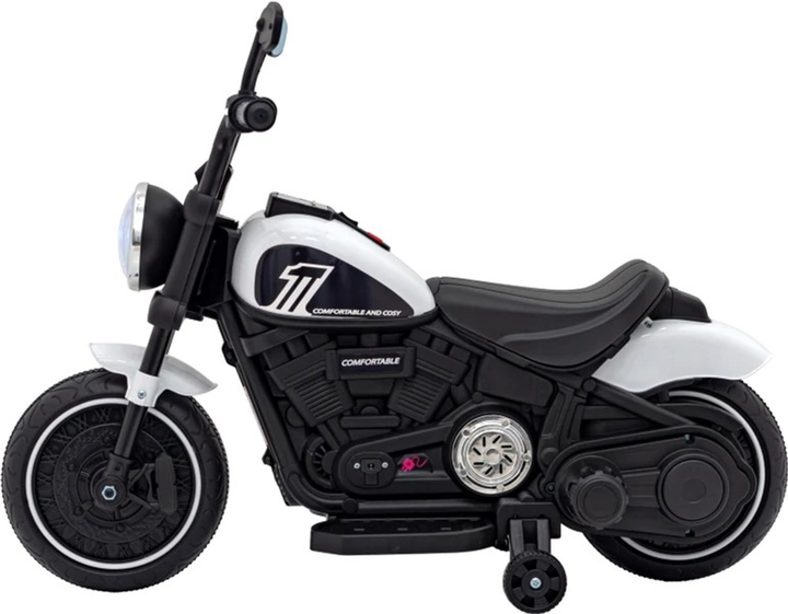 Електромотоцикл для дітей Ramiz Chopper Faster Білий (5903864941067) - зображення 5