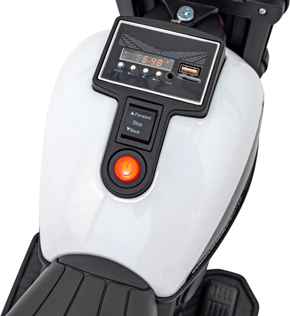 Електромотоцикл для дітей Ramiz Chopper Faster Білий (5903864941067) - зображення 11