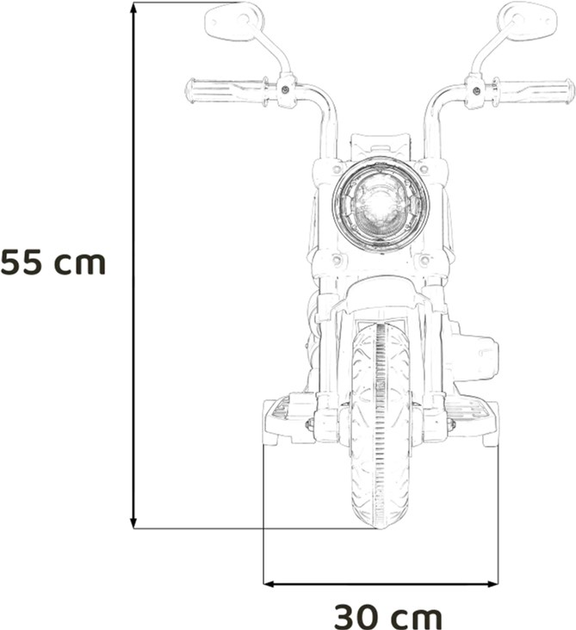 Motocykl elektryczny Ramiz Chopper Faster Czerwony (5903864941050) - obraz 2