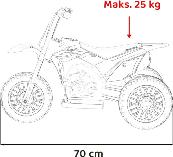 Motocykl elektryczny dla dzieci Ramiz Honda Cross CRF 450R Czerwony (5903864940985) - obraz 3