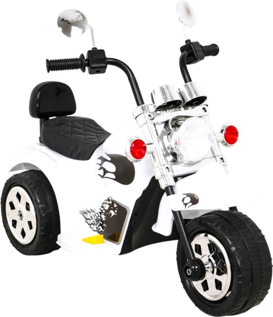 Електромотоцикл для дітей Ramiz Hot Chopper Білий (5903864913620) - зображення 9