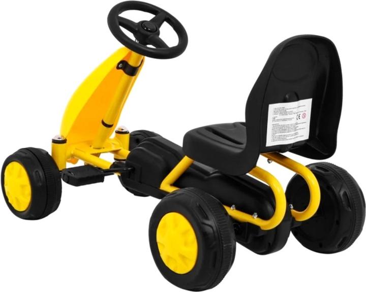 Gokart na pedały Ramiz Żółty (5903864909456) - obraz 4