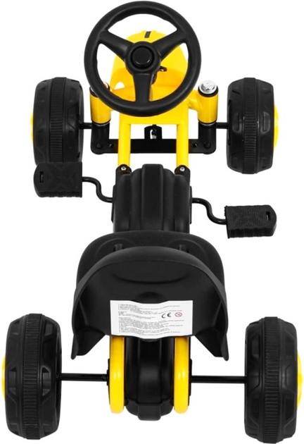 Gokart na pedały Ramiz Żółty (5903864909456) - obraz 5