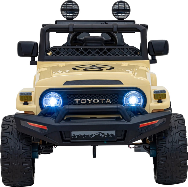 Електромобіль для дітей позашляховий Ramiz Toyota FJ Cruiser 4 x 4 Бежевий (5903864956283) - зображення 4