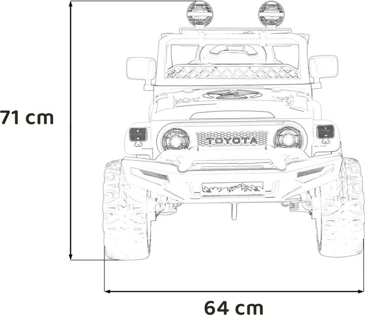 Samochód elektryczny terenowy Ramiz Toyota FJ Cruiser 4 x 4 Różowy (5903864956306) - obraz 2