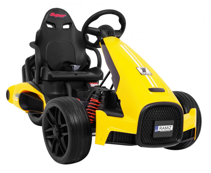 Електрокарт для дітей Ramiz Bolid XR-1 Жовтий (5903864904741) - зображення 12