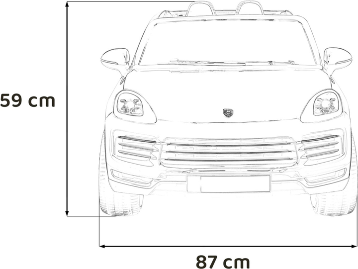 Електромобіль Ramiz Porsche Cayenne S Білий (5903864941012) - зображення 2