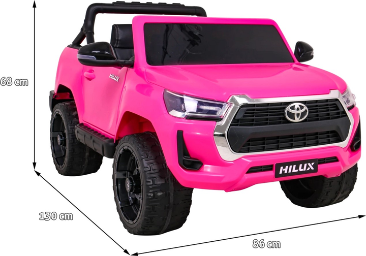 Електромобіль для дітей Ramiz Toyota Hilux Рожевий (5903864955422) - зображення 11