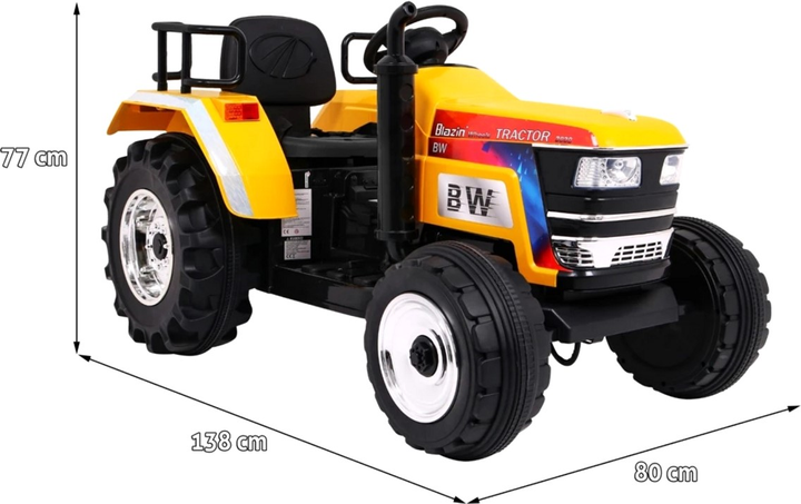 Електричний трактор Ramiz Blazin BW Жовтий (5903864905694) - зображення 2