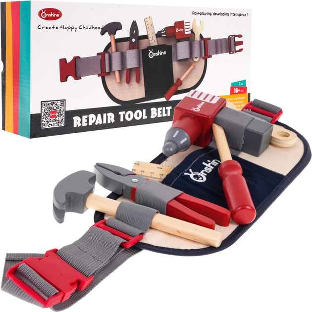 Набір дерев'яних інструментів Onshine Repair Tool Belt на поясі (5903864957136) - зображення 1