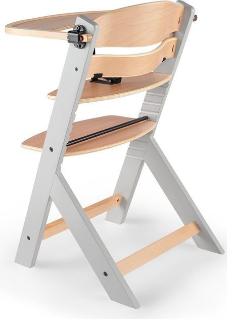 Krzesełko do karmienia Kinderkraft Enock Gray Wood KKKENOCGRY0000 (5902533915095) - obraz 3