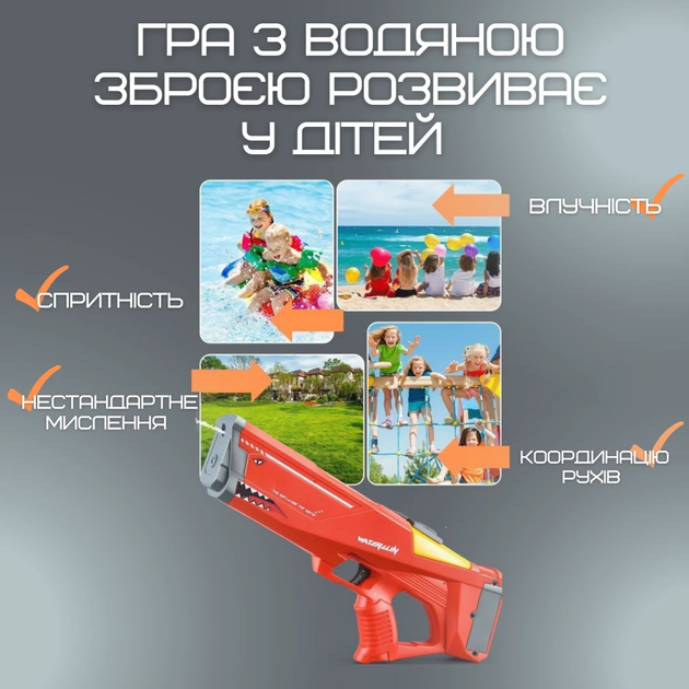 Електричний водяний автомат EB6788 пістолет - бластер на акумуляторі для гри - изображение 2