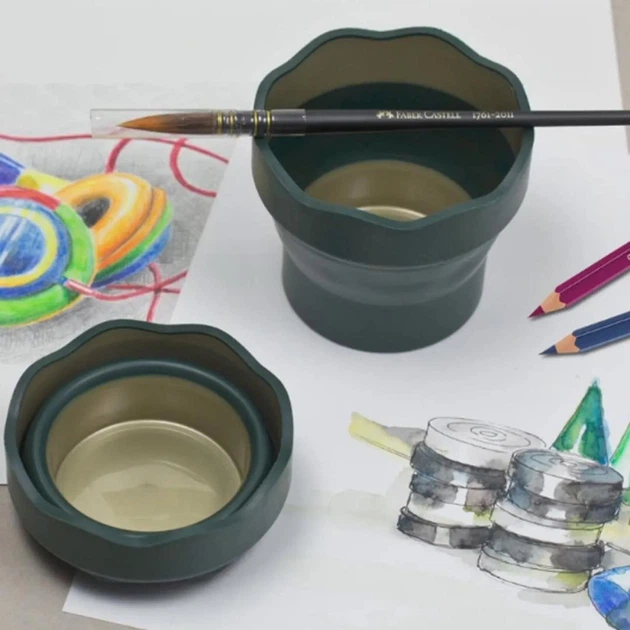 Складний стакан для води Faber-Castell ClicGo червоний - изображение 5