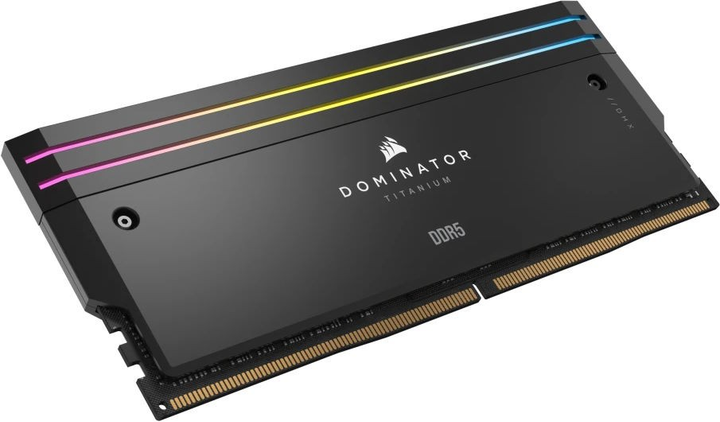 Оперативна пам'ять Corsair DDR5-6600 65536MB PC5-52800 (Kit of 2x32768) Dominator Titanium RGB Black (CMP64GX5M2X6600C32) - зображення 3