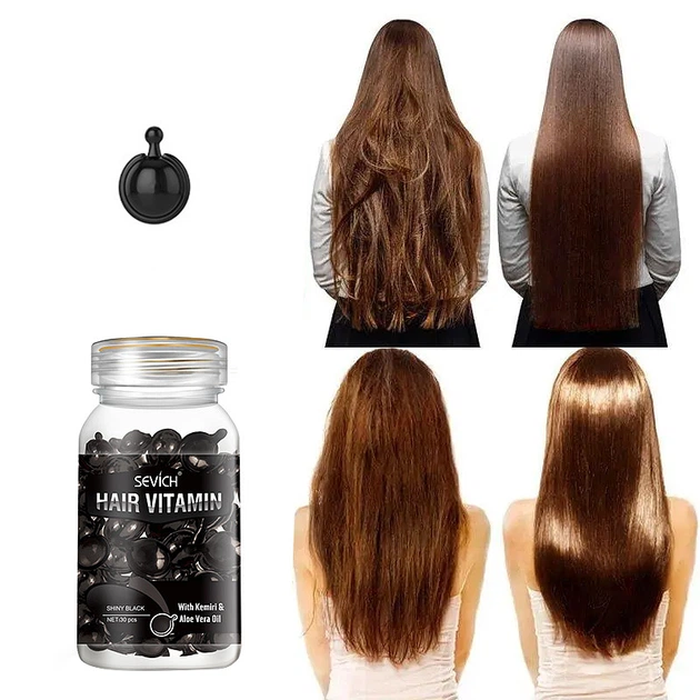 Капсули для темного волосся Sevich Hair Vitamin масло Кукуї та Алое Віра захист від сонця чорні 30шт - Фото 2 Капсули для темного волосся Sevich Hair Vitamin масло Кукуї та Алое Віра захист від сонця чорні 30шт - зображення 2