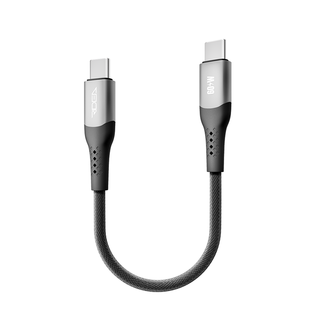 USB Кабель Ridea RC-US42 UltraStrong 60W 3A Type-C to Type-C 0.25m, Black - Фото 3 USB Кабель Ridea RC-US42 UltraStrong 60W 3A Type-C to Type-C 0.25m, Black - изображение 3