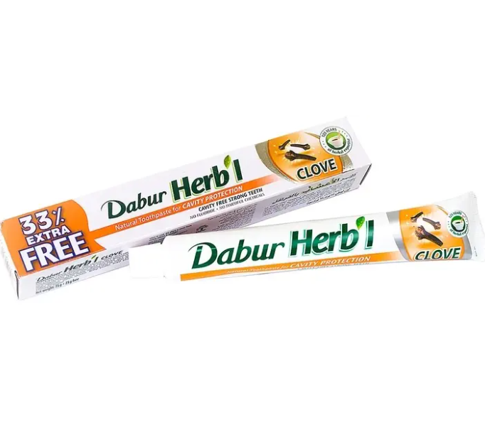Зубная паста аюрведическая Гвоздика Dabur Herb'l, 100 г - Фото 1 Зубная паста аюрведическая Гвоздика Dabur Herb'l, 100 г - изображение 1