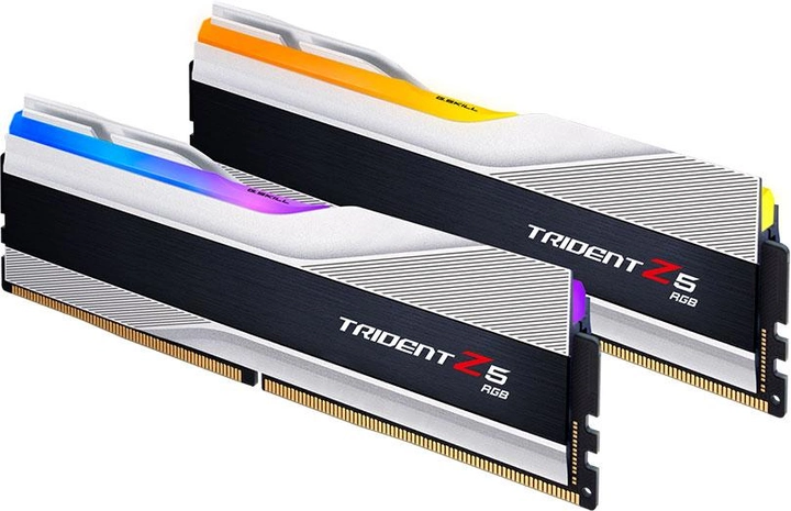 Оперативна пам'ять G.Skill DDR5-6000 65536MB PC5-48000 (Kit of 2x32GB) Trident Z5 RGB Silver (F5-6000J3040G32GX2-TZ5RS) - зображення 2