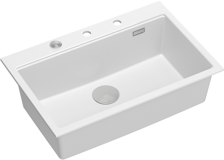 Кухонна мийка Quadron Marc White з сифоном Push-2-Open + дозатор (HQM7650U1_BS) - зображення 1
