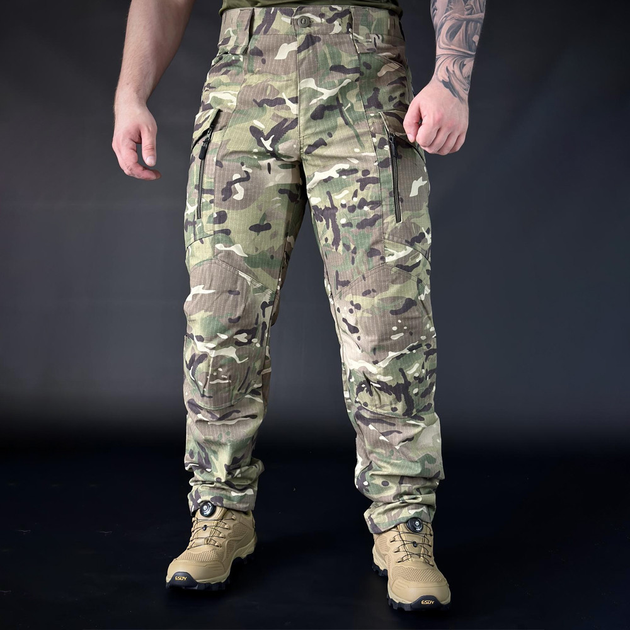 Мужские штаны Apex Tactic рип-стоп с карманами для наколенников мультикам размер L - изображение 1