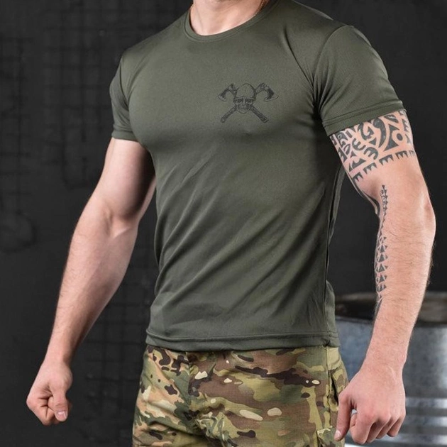 Чоловіча футболка з принтом Odin Army Two Coolmax олива розмір M - зображення 2