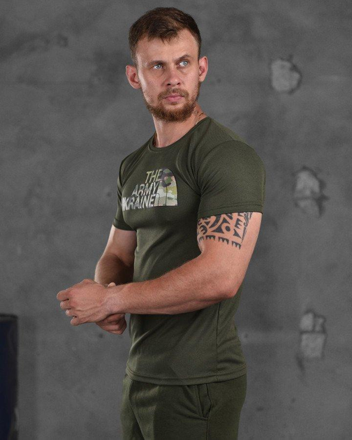Армейская мужская футболка The Army Ukraine М олива (87565) - изображение 2