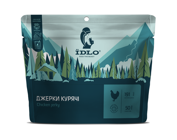 Джерки курячі, 50г, IIDLO - Фото 1 Джерки курячі, 50г, IIDLO - изображение 1